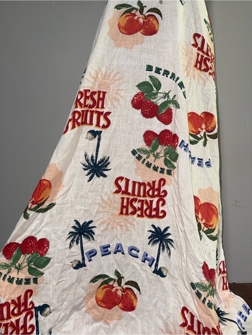 Paper Heart By Anthropologie dress Fruit Print Spaghetti Strap Maxi Dress - Picture 6 of 8